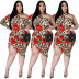 spring and summer new large-size irregular slim printed fashion dresses NSYMA55291