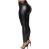 stretch solid color sexy casual leather trousers NSYMA55311