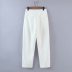 loose folds high waist solid color thin casual trousers  NSAM55328