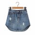 high waist pockets irregular bag hip denim skirt  NSAM55338