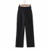solid color high waist casual three buttons wide-leg suit pants  NSAM55339