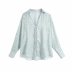 spring printed silk satin texture blouse shirt NSAM55371