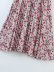high waist sling backless chiffon floral crumpled dress  NSAM55376