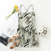 fashion backless zebra print suspender short dress  NSAM55378