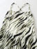 fashion backless zebra print suspender short dress  NSAM55378