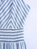 fashion striped high waist mid-length suspender dress  NSAM55393