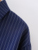 nueva camisa corta de rayas azules con lazo cruzado NSAM55396