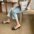 summer new one-line rhinestone square toe open toe mid-heel sandals NSHU55410