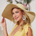new light board solid color oversized straw hat NSTQ55461