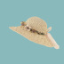 sombrero de paja con motivo floral y cordones NSTQ55463