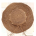 Sombrero de paja de ala grande con cuentas de madera NSTQ55465