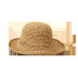 Sombrero de paja con cordones y decoración de metal NSTQ55466