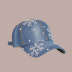Gorra de béisbol con diseño de copo de nieve y diamantes NSTQ55479