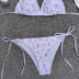 lace-up sexy small floral bikini NSLUT55615