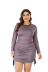 Plus size round neck long sleeve color matching drawstring hip skirt NSLIB55594
