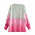spring tie-dye draped blouse top NSAM59935