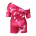 plus size summer new tie-dye fashion casual set NSMF59939