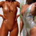 new one-piece hot style bright leather swimsuit NSSL60015