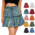 spot hot style fashion short high waist elastic solid color skirt NSLDY60018