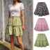 Floral Short Daisy Print Wrinkle Skirt NSLDY60024