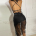 lace Backless Temperament Dress NSHTL60037