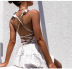 Polka Dot Ruffled Back Sexy Lace-Up Beach Skirt Dress NSJRM60057