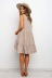 Sleeveless Plaid Round Neck Ruffle Skirt Dress NSJRM60085