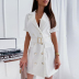 new fashion waist solid color all-match suit dress NSJIN60157