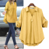 fashion loose and thin solid color all-match shirt NSJIN60138