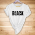 black letter print short-sleeved T-shirt NSYAY60094