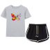creative color butterfly print drawstring shorts set NSYIC61998