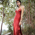 Sexy red satin silky new style dress  NSFLY62144