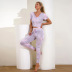 short-sleeved hip-lifting comfortable yoga clothing set NSLM62165
