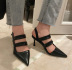 new pointed high heel hollow elastic sandals NSSO62180