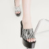new super high-heeled thick heel striped slippers NSSO62181