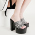 new super high-heeled thick heel leopard print slipper NSSO62182