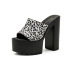 new super high-heeled thick heel leopard print slipper NSSO62182