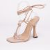 new style square toe straps high-heeled sandals NSSO62187