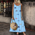 Summer Fashion Sleeveless Butterfly Print Sling Long Dress NSSUO62432