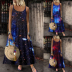 Summer new fashion sleeveless star print suspender dress NSSUO62430