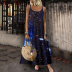 Summer new fashion sleeveless star print suspender dress NSSUO62430