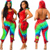 Multicolor Printed Backless Halter Jumpsuit NSWNY62258