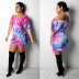 new Sexy Print Short Sleeve Dress NSWNY62263