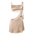 summer solid color open back A-line skirt  NSAG62270