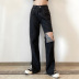 new summer fashion casual hole chain high waist jeans NSLQ62304