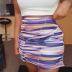 new color printing split thin hip skirt NSLQ62314