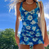 summer fashion new flower print holiday style sleeveless dress NSLQ62319