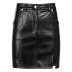 summer new slim and split leather A-line skirt NSLQ62321