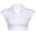 new fashion small flying sleeve lapel solid color sexy short-sleeved T-shirt NSLQ62333
