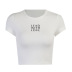 printed letters Slim round neck short-sleeved T-shirt NSXE62349